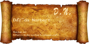 Dóda Norbert névjegykártya